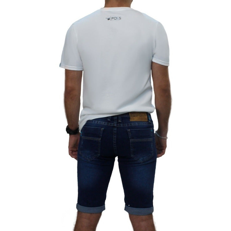 Bermudas Short Jeans Para Hombre Pols Originales Polc-db501s