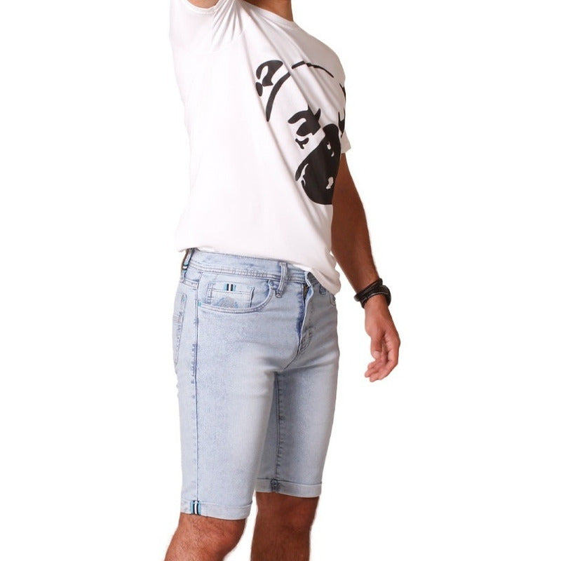 Short Jeans Bermudas Para Hombre Pols Originales Polc-db501b