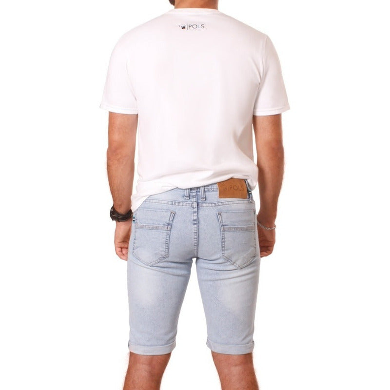 Short Jeans Bermudas Para Hombre Pols Originales Polc-db501b