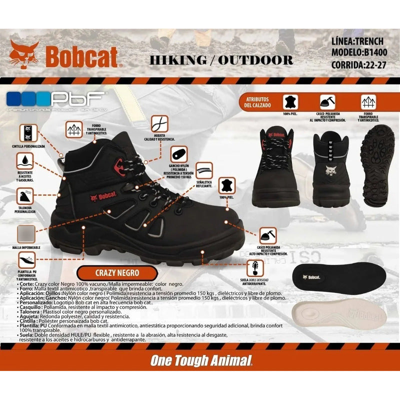 Botas Con Casquillo Bobcat   Dama B-1400