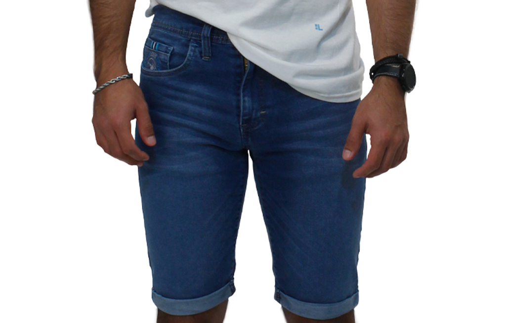 Bermudas Jeans Short Para Hombre Pols Polc-db501m